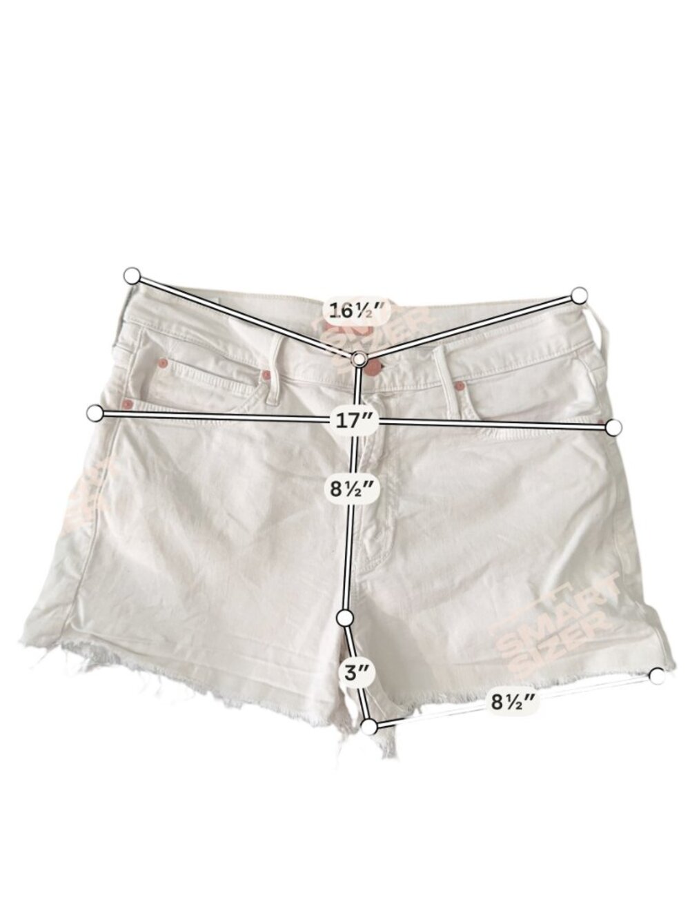 MOTHER The Dutchie Fray Shorts So Far Gone -Cream- 28- Medium Rise - Picture 3 of 11